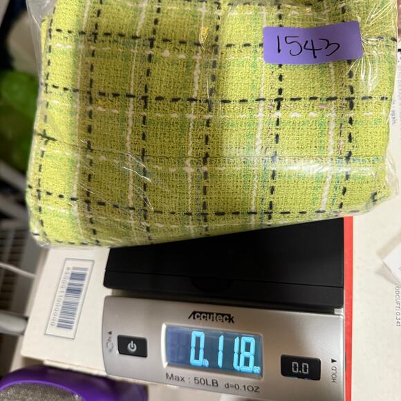 VTG Requirements 14 Green Plaid Tweed Miniskirt Y2K Mod Preppy Office Clueless - Picture 8 of 8